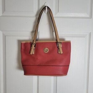 Giani Bernini Hand‎ Bag-Red/Tan